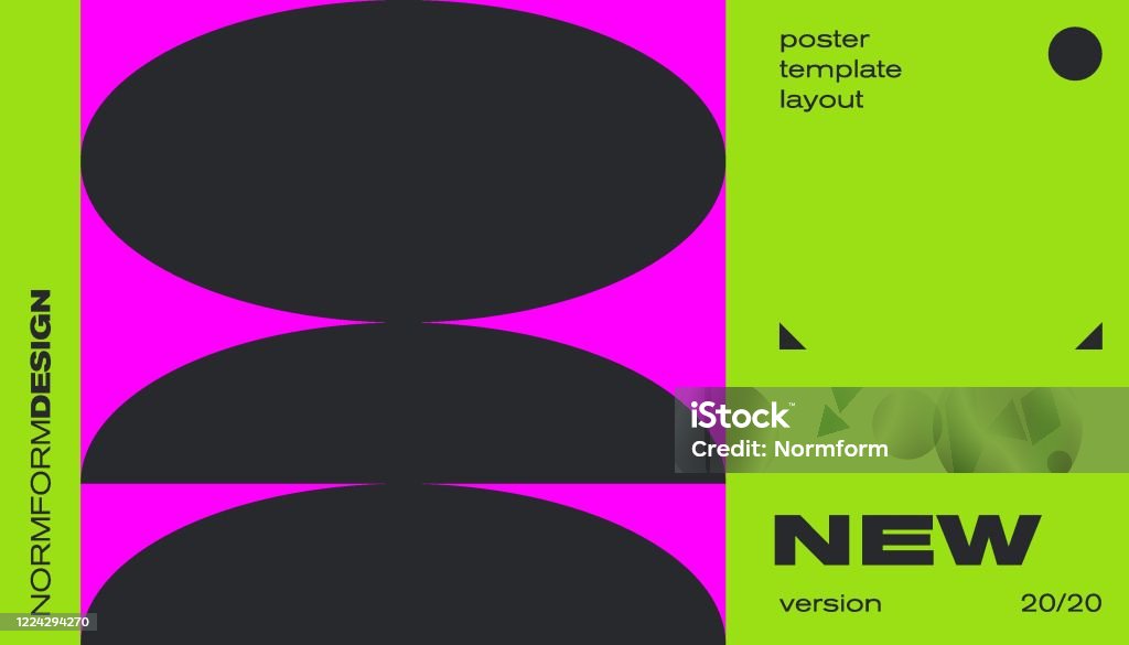 Modernisation Poster New Modernism Vector Poster Template Design Stock Illustration ...