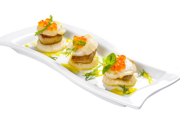 istock Scallop with foie gras 1224294373