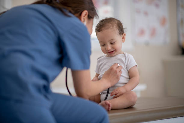 istock Baby boy at medical appointment 1224299043