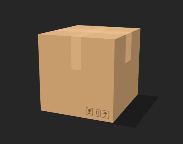 illustrations, cliparts, dessins animés et icônes de paquet de boîte - corrugated cardboard moving house cardboard box