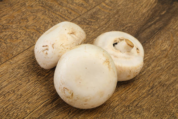 Raw Champignon heap ready for cooking