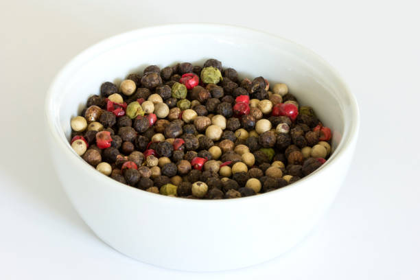 istock Pepper mix in a bowl on white background. 1224304564