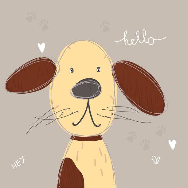 ilustrações de stock, clip art, desenhos animados e ícones de cute dog. vector illustration. - animal nose