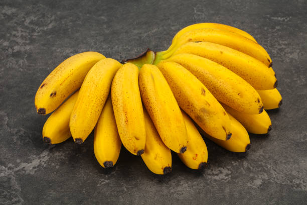 istock Ripe sweet Mini banana heap 1224307385