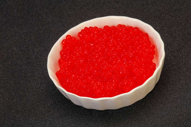 istock Red salmon caviar in the bowl 1224308772