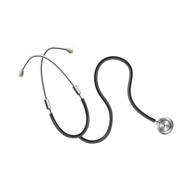 istock Medical stethoscope tool for health exam realistic vector illustration isolated. 1224309013