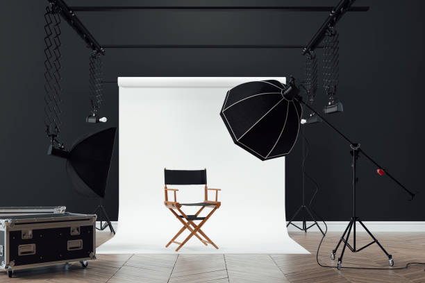 istock 3d image of clean big space photo studio 1224313061