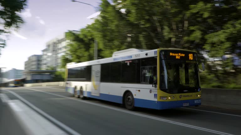 A bus enters a tunnel