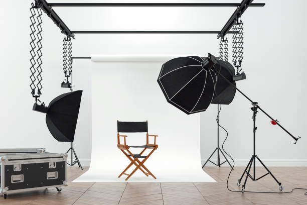 istock 3d image of clean big space photo studio 1224313565