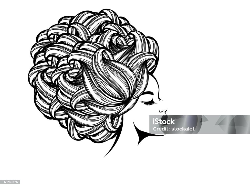 Beauty And Hair Salon Logobeautiful Afroamerican Woman With Curly Hairstyle And Elegant Makeupcosmetics And Fashion Illustration Stock Illustration - Download Image Now - iStock Beauty And Hair Salon Logobeautiful Afroamerican Woman With Curly Hairstyle And Elegant Makeupcosmetics And Fashion Illustration Stock Illustration - Download Image Now - iStock
