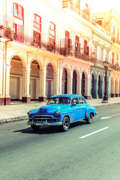 istock Blue Vintage Car In Havana, Cuba 1224316410
