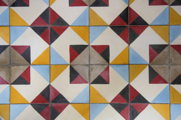 istock Colorful retro style ceramic tiles background 1224318535