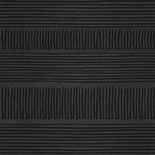 istock Black seamless texture with stripes pattern on grunge background, 3d illustration 1224319641