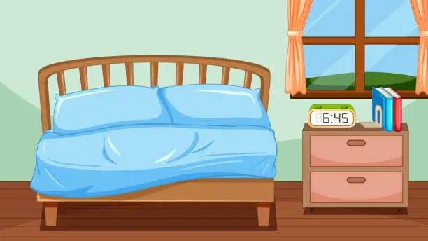 Vector illustration of A cute children bedroom background