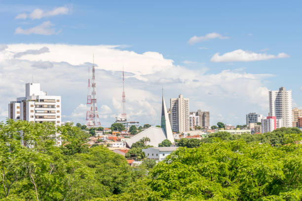 Skyline of Cuiaba city Cuiaba is the capital of Mato Grosso, one of the Brazilian states of the Amazon and Pantanal. cuiabá stock pictures, royalty-free photos & images