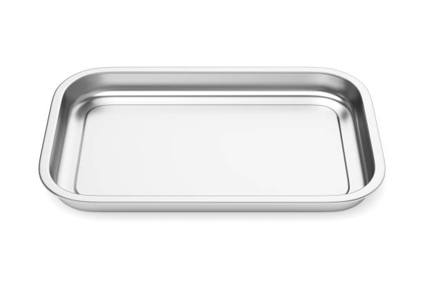 istock Steel baking or food tray isolated on white 1224327362