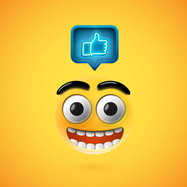 istock High detailed smiley with thumbs up sign, vector illustration 1224332265