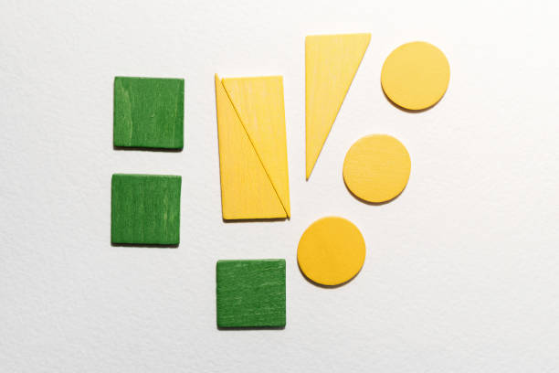 istock Geometric colorful wooden shapes 1224332930