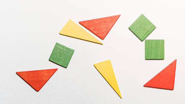 istock Geometric colorful wooden shapes 1224332951