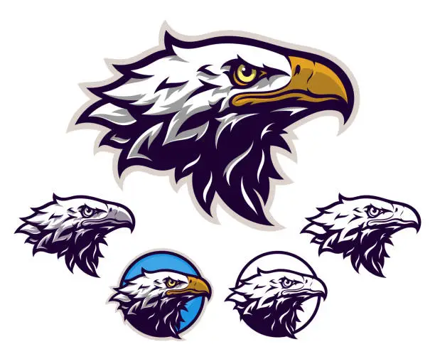 Vector illustration of Eagle head emblem