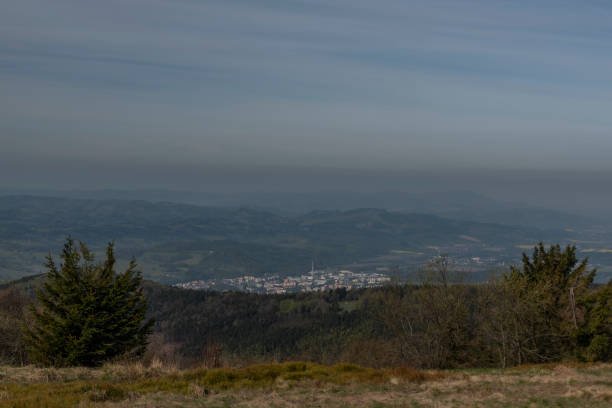istock Roznov pod Radhostem town in spring morning from Radhost hill 1224336658