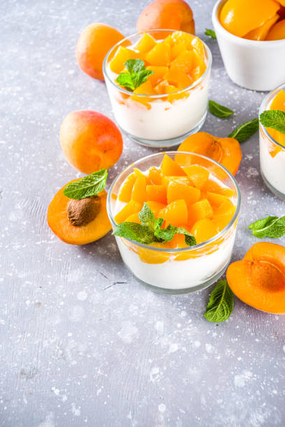 istock Curd or yogurt dessert with apricots 1224338574
