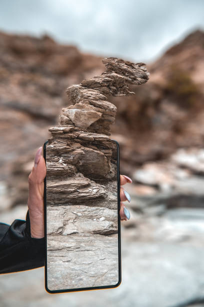 Phone and mountains, a little art for advertising. Perfect for story