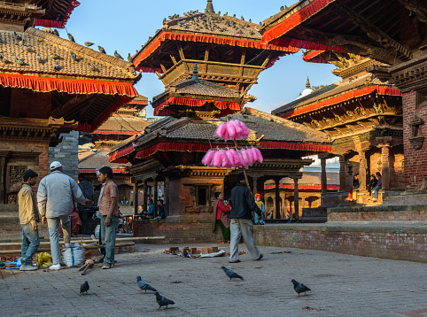 Kathmandu, Nepal - Circa December 2013: Kathmandu Durbar Square before the 2015 Nepal earthquake.