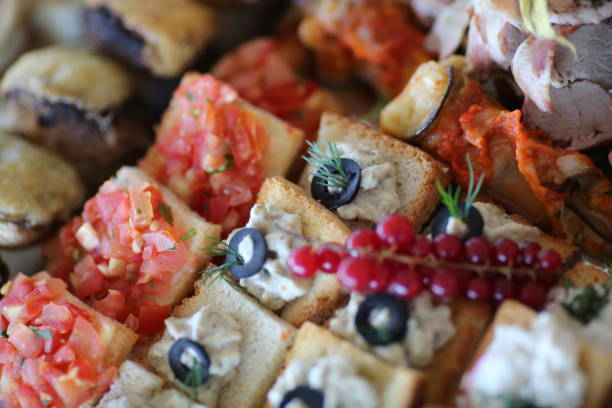 istock Close up of different tasty starters 1224361020
