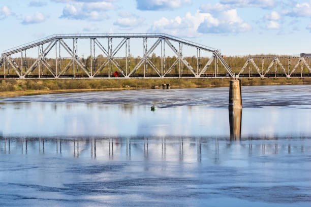 istock Railway bridge over the Volkhov river. 1224364278
