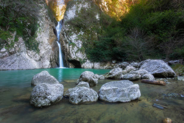 istock Long exposure waterfall in the mountains 1224364282