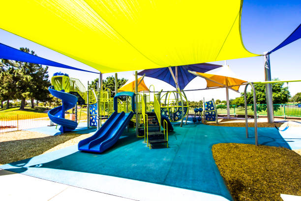istock Children's Playground Jungle Gym At Public Park 1224367937