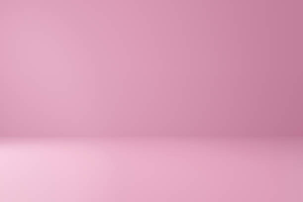 Pink studio and blank space background with presentation backdrops. Gradient of light and pink room for product display. 3D rendering.