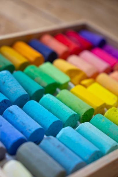 Pastel in a wooden box.
