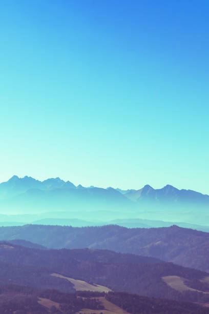 istock Surreal mountain landscape, turquoise gree mountains and sky 1224374917