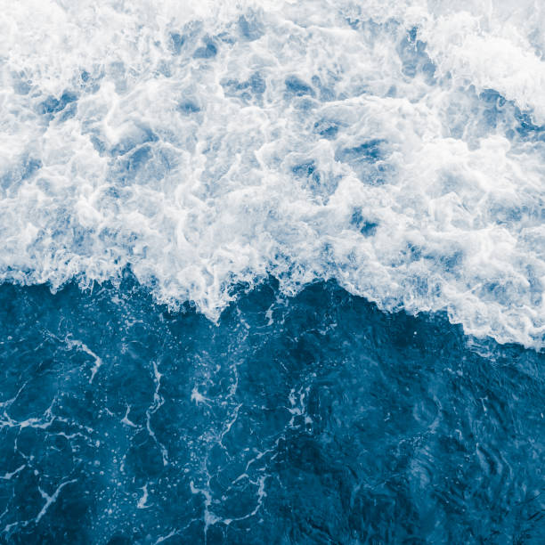 istock Dark blue ocean wave and white foam 1224374984