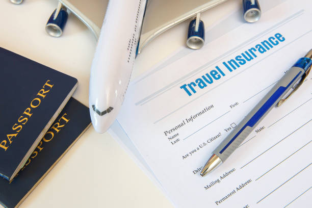 Insurance concept. Travel insurance. stock photo