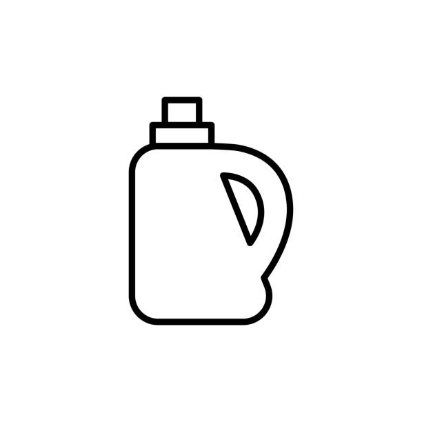 illustrazioni stock, clip art, cartoni animati e icone di tendenza di secchio di brocca d'acqua. bottiglia di plastica per liquido isolato da 5 galloni. - jug