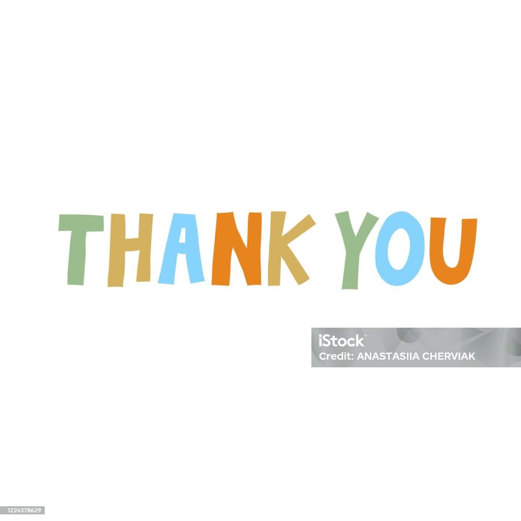 Thiệp Cảm Ơn Chữ Nhiều Màu Được Phân Lập Trên Nền Trắng Hình minh ...