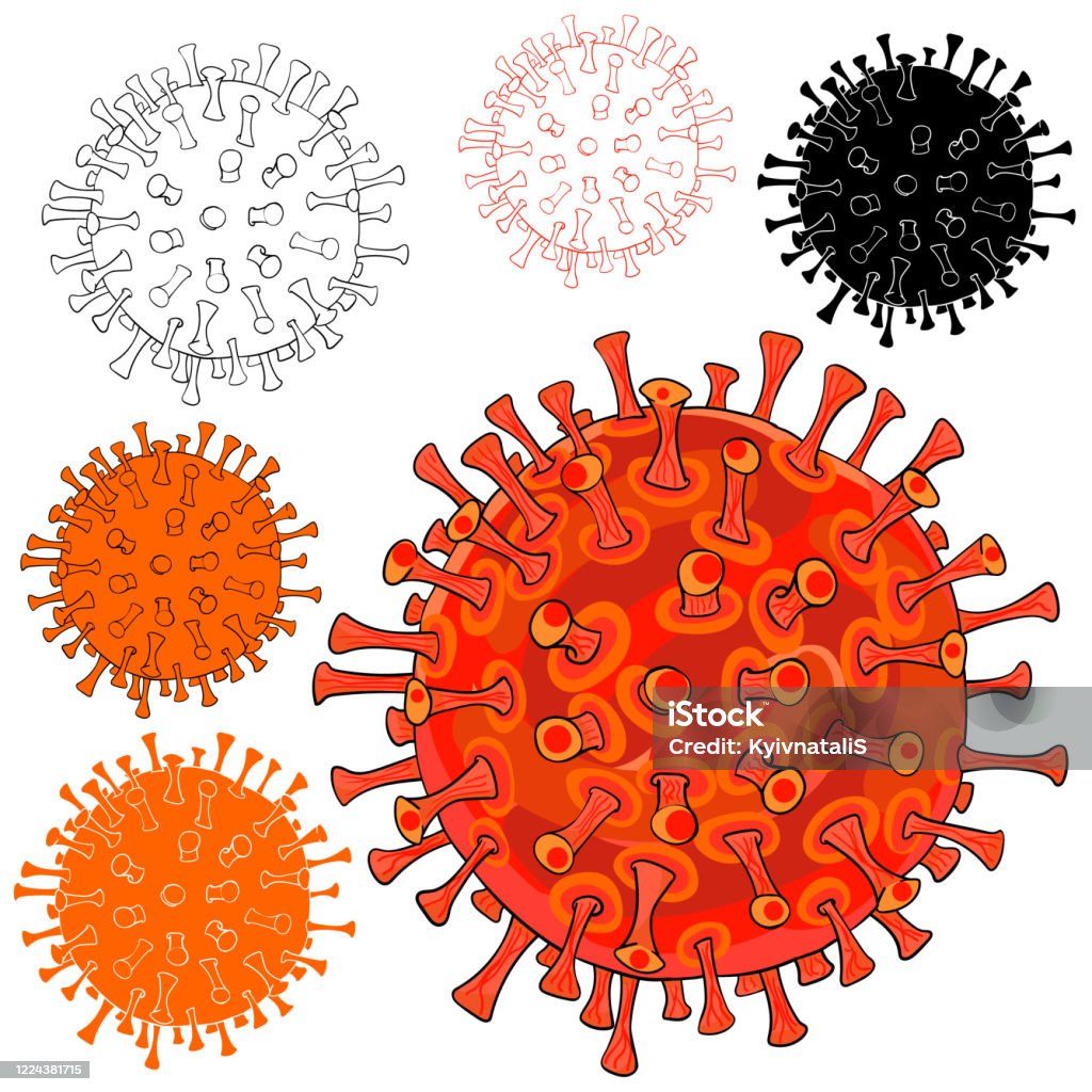 Covid 19 Biểu Tượng Coronavirus Minh Họa Thành Phần Virus Trong ...