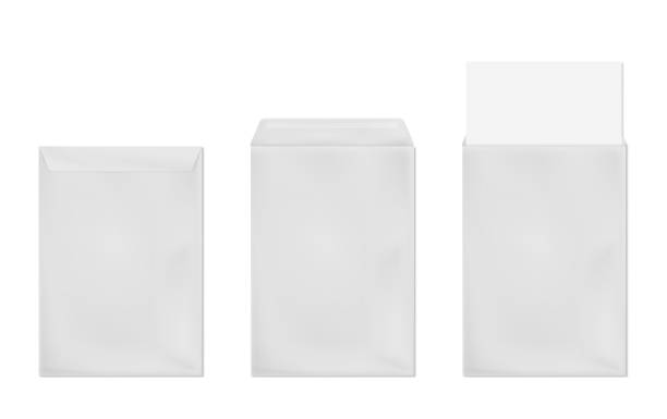 白い封筒a4のベクトルテンプレート - 封筒 白点のイラスト素材／クリップアート素材／マンガ素材／アイコン素材