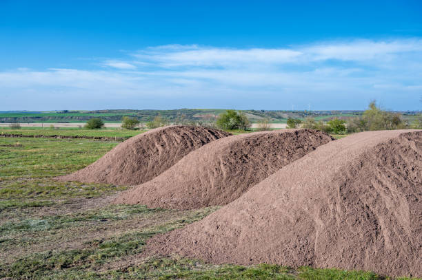 istock Building land with accumulated earth shortly before the start of development with single-family houses 1224382736