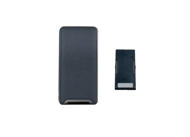 istock Modern wireless charger stand for cellphone isolated on white bakcground. 1224382970