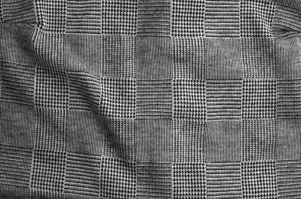 istock The texture of the fabric. Black and white background 1224383152