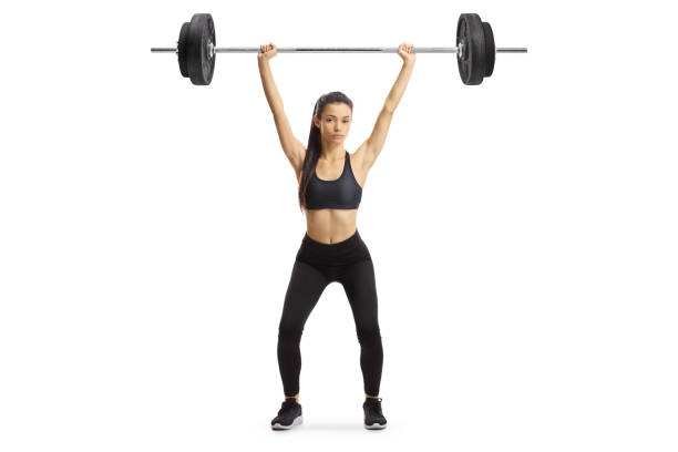 istock Young woman exercising weight lifting 1224383941