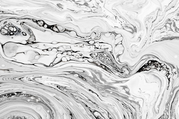 istock Abstract ink fluid marbled texture. Luxurious granite, marble mineral pattern wallpaper. 1224387421