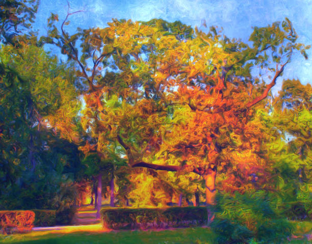 istock Oil landscape painting 1224388292