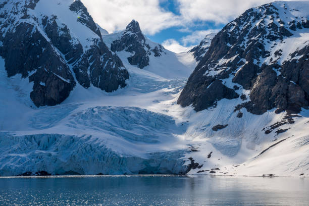 istock Arctic landscape with beautiful lighting in Svalbard 1224389130