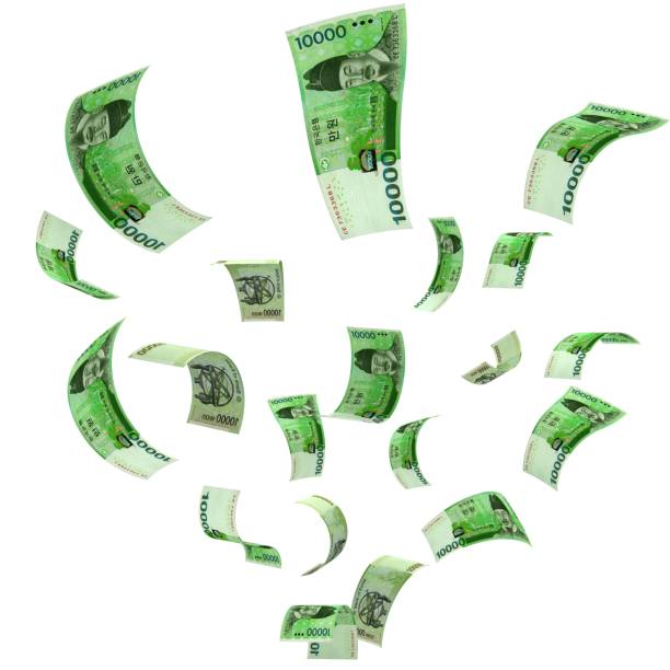 istock South Korean won falling money 1224389247