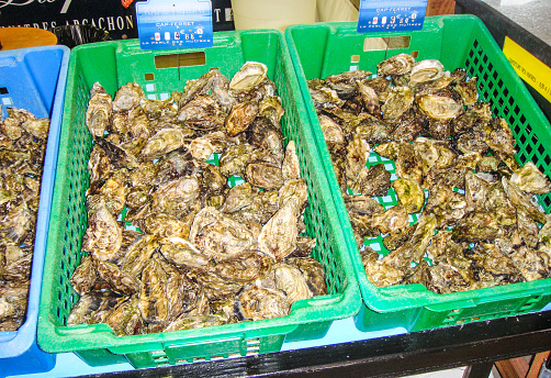 In May 2010, tourists were buying Arcachon oysters in Cap Ferret in France.